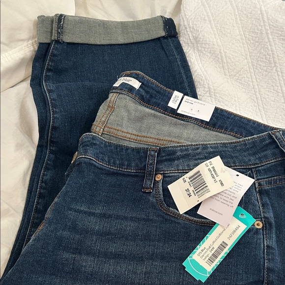 STS Darren Roll Cuffed Girlfriend Jeans in Indigo NWT - Picture 1 of 1